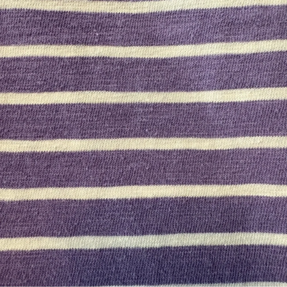Mini Boden Purple and Cream Striped Dot Pocket Dress